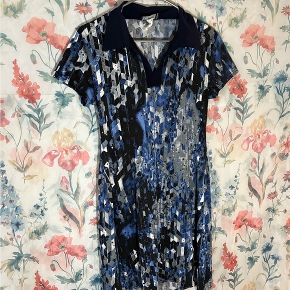 Vintage Blue and Black Sequin Embellished Sheath Mini Dress - Picture 3 of 11